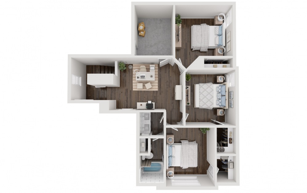 Willow - 4 bedroom floorplan layout with 2.5 baths and 1804 square feet. (Floor 2)