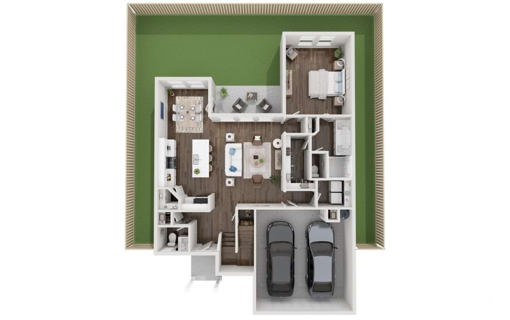 Magnolia - 3 bedroom floorplan layout with 2.5 baths and 1940 square feet. (Floor 1)