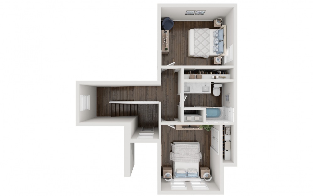 Live Oak - 4 bedroom floorplan layout with 2.5 baths and 1980 square feet. (Floor 2)